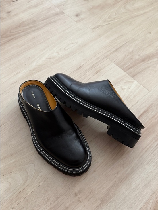 Proenza Schouler Shoes - Proenza Schouler Leather Lug Sole Mules